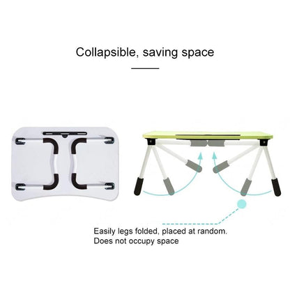 Portable Laptop Desk Stand - Foldable & Non-slip - Sky Blue