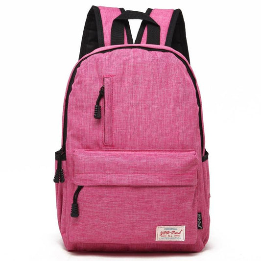 Multi-Function Canvas Laptop Backpack - Fits 15.6 Macbook Samsung Sony Dell Alienware Chuwi Asus Hp - 42X29X13Cm - Magenta