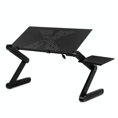 Adjustable Foldable Laptop Stand - Portable 360 Degree Aluminum - Magenta