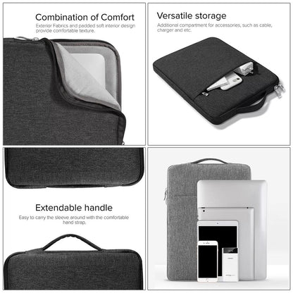 Universal Denim Laptop Case for 11.6 Notebooks - Portable and Stylish - Fits Macbook Air - 32.2x21.8x2cm - Purple