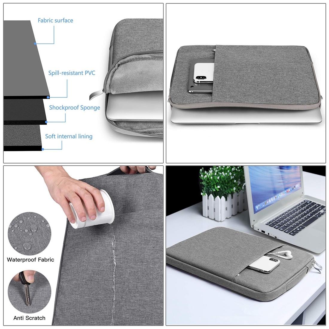 Universal Denim Laptop Case for 11.6 Notebooks - Portable and Stylish - Fits Macbook Air - 32.2x21.8x2cm - Purple
