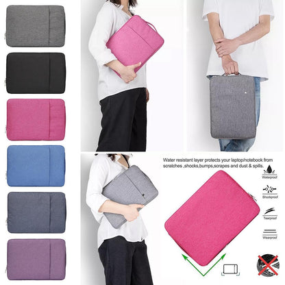 Universal Denim Laptop Case for 11.6 Notebooks - Portable and Stylish - Fits Macbook Air - 32.2x21.8x2cm - Purple