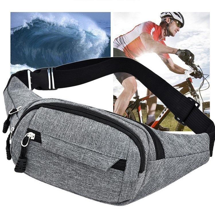 Waterproof Multi Pocket Chest Bag For Sports - Purple