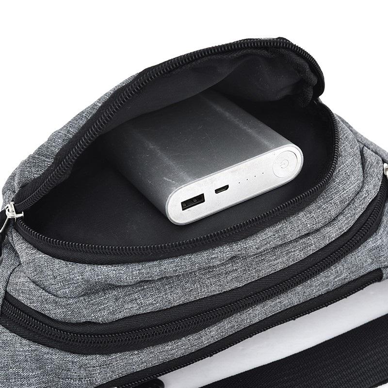 Waterproof Multi Pocket Chest Bag For Sports - Purple
