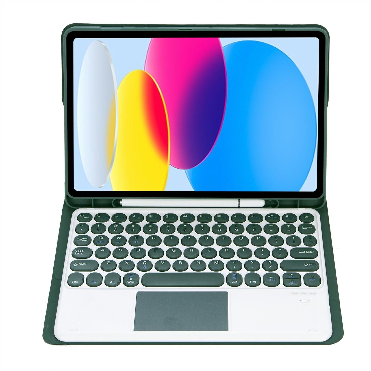 2022 Ipad 10.9 Lambskin Bluetooth Keyboard Case With Pen Slot - Purple