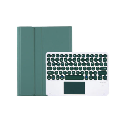 2022 Ipad 10.9 Lambskin Bluetooth Keyboard Case With Pen Slot - Purple