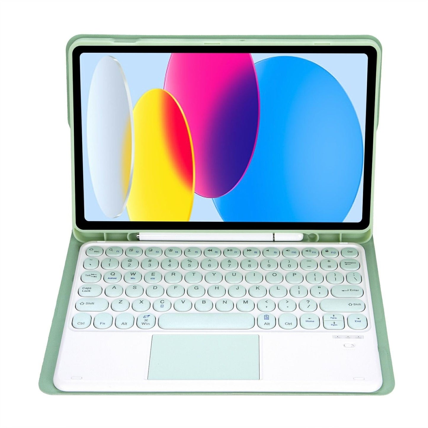 2022 Ipad 10.9 Lambskin Bluetooth Keyboard Case With Pen Slot - Purple