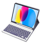 Ultra-Thin Bluetooth Keyboard Leather Tablet Case For Ipad 10.9 2022 With Pen Slot - Purple