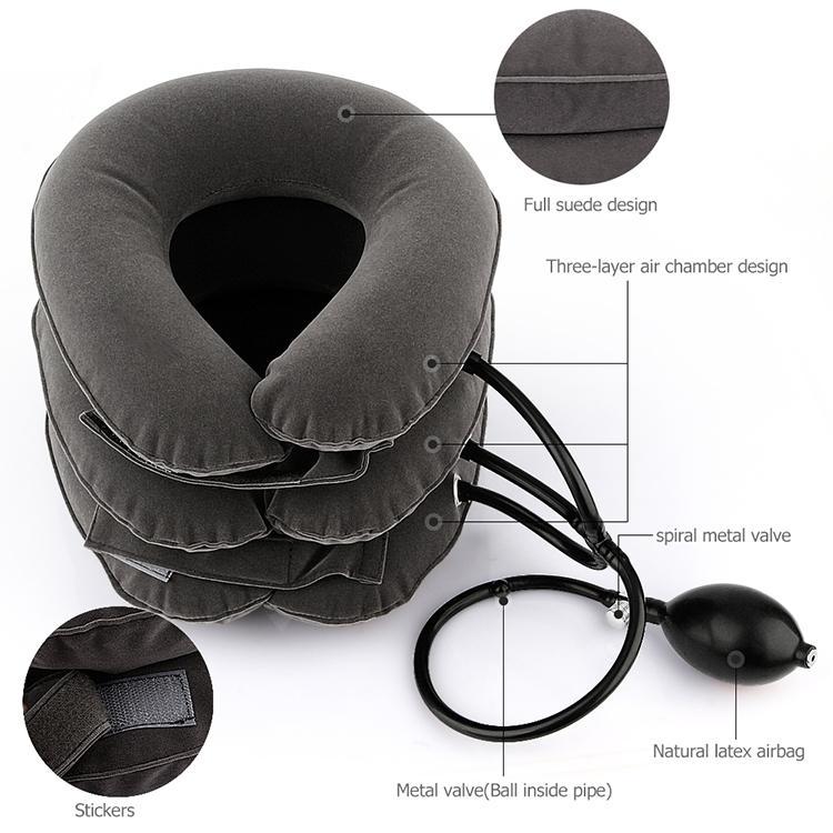 Full Cashmere Cervical Traction Instrument Neck Massage & Support - Purple