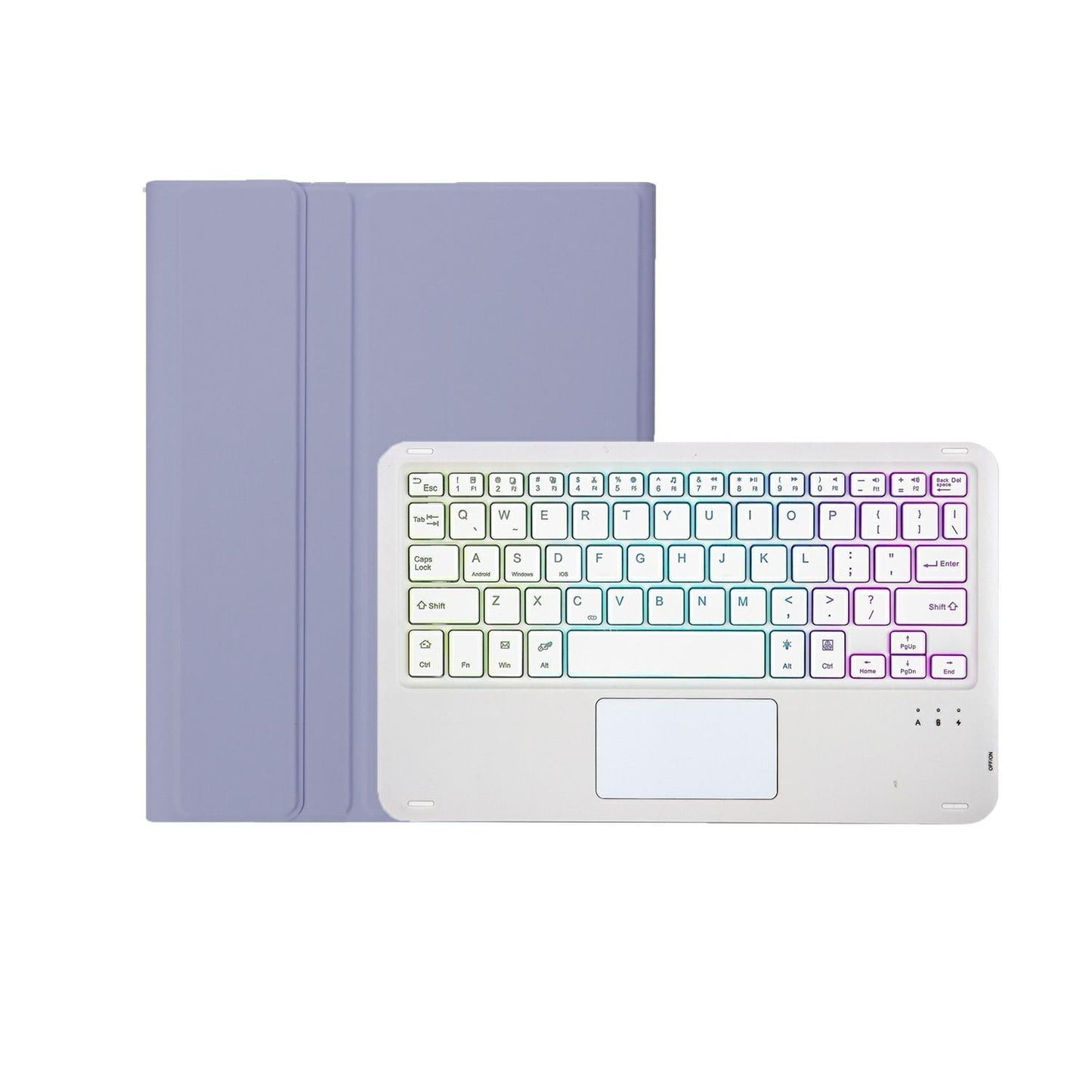 2022 Ipad 10.9 Lambskin Keyboard Case With Backlight & Pen Slot - Purple