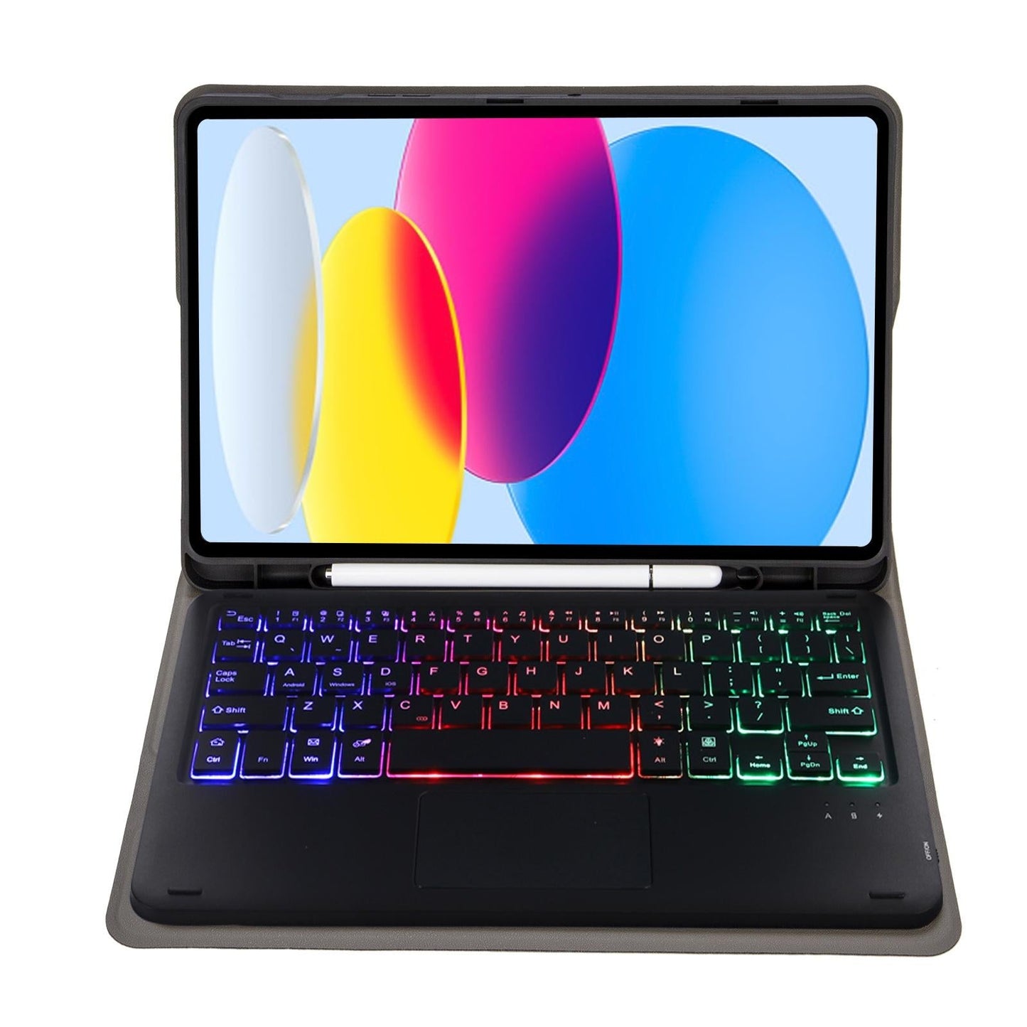 2022 Ipad 10.9 Lambskin Keyboard Case With Backlight & Pen Slot - Purple