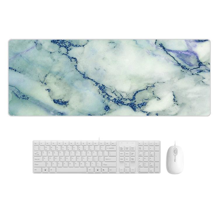 Sturdy Marbled Rubber Mouse Pad - Black Gold Marble