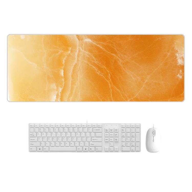 Sturdy Marbled Rubber Mouse Pad - Black Gold Marble