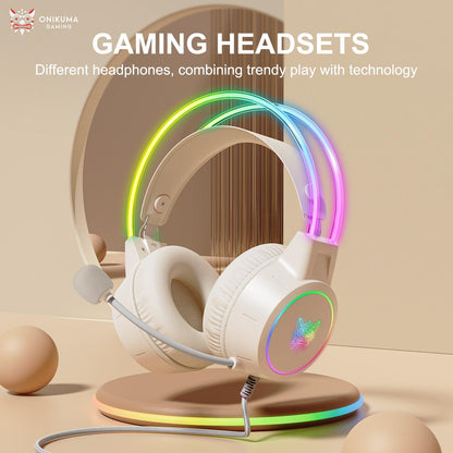 Symphony Wired Gaming Headset With Mic - Beige