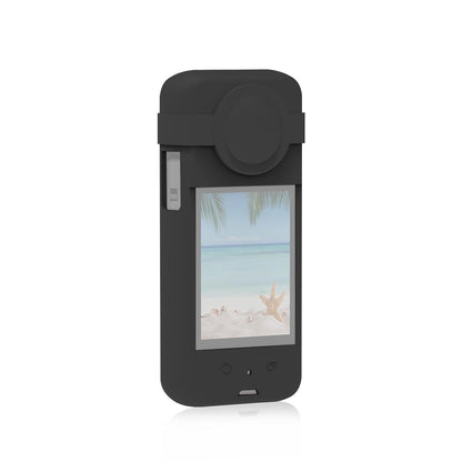 Silicone Protective Case with Lens Cover for Insta360 X3 - Red