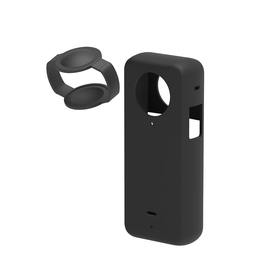 Silicone Protective Case with Lens Cover for Insta360 X3 - Red