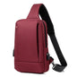 Business Chest Bag Oxford Cloth One Shoulder Crossbody - Red