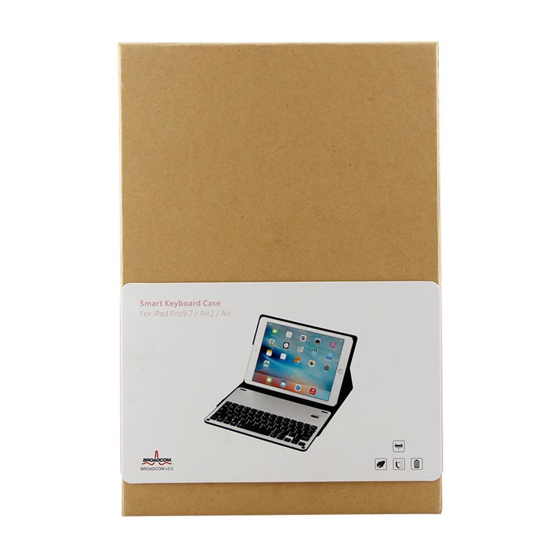 Bluetooth Keyboard & Leather Tablet Case For Ipad Air / Pro 9.7 - Detachable Water Repellent Magnetic 3-Gear Angle - Red