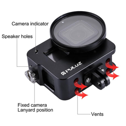 Aluminum Protective Cage With Uv Lens For Gopro Hero 2018 / 7 / 6 / 5 - 52Mm
