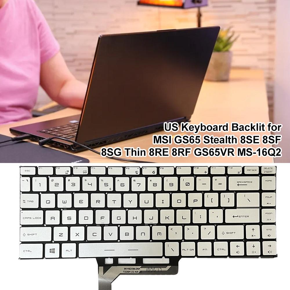 Backlit Laptop Keyboard for Msi Gs65 Series - us Version - Red