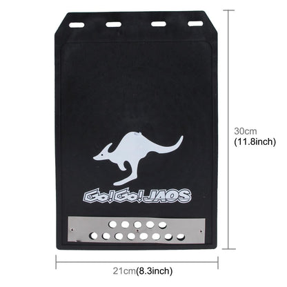 2 Pcs Premium Heavy Duty Molded Splash Mud Flaps Auto Front And Rear Fender Guard Small Size Random Pattern Delivery - Red