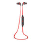 Wireless Sport Bluetooth Earphones with In-line Control - Black - Red