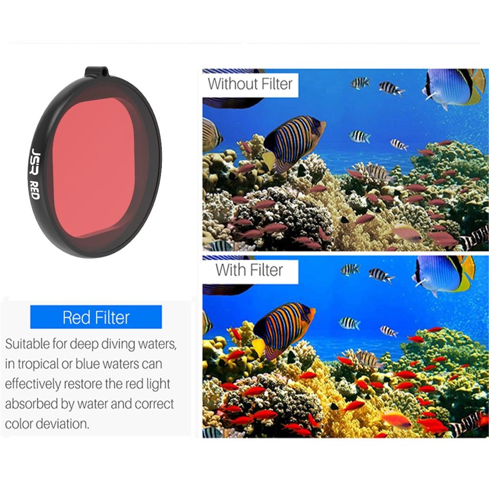 Gopro Hero8 Round Diving Lens Filter - Red