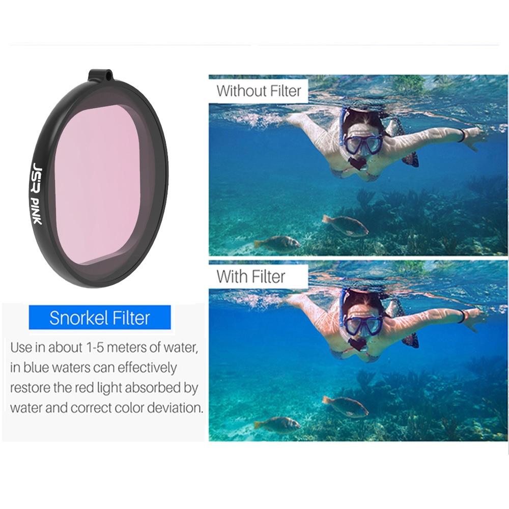 Gopro Hero8 Round Diving Lens Filter - Red