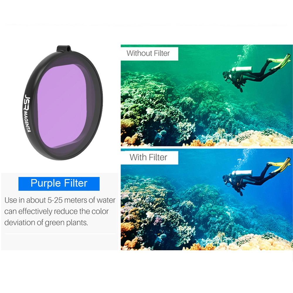 Gopro Hero8 Round Diving Lens Filter - Red