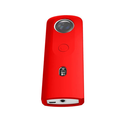 360 Camera Silicone Case with Lens Cover for Ricoh Theta Sc2 - Red