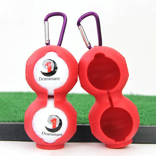 2-Pack Golf Silicone Double-Ball Protection Sleeves - Red