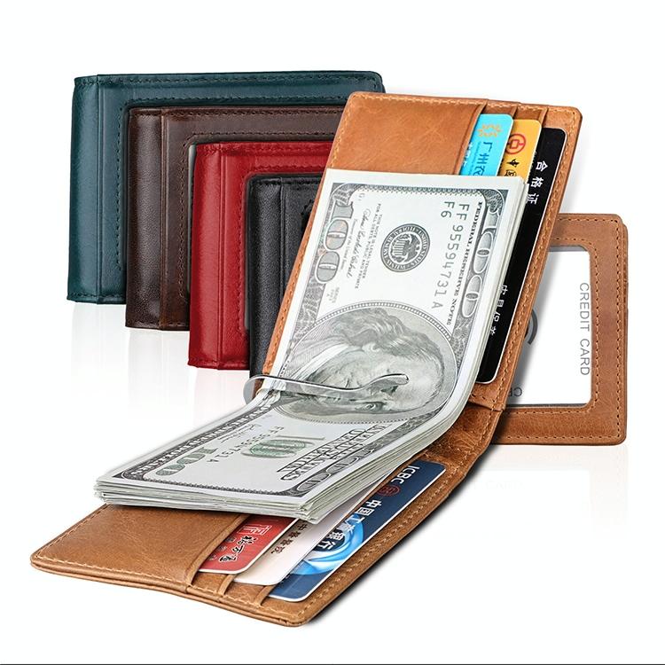 Anti-magnetic Leather Rfid Wallet - Sleek & Secure - Red