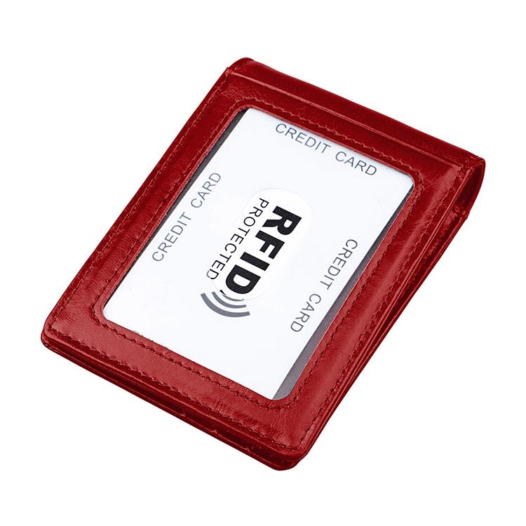 Anti-magnetic Leather Rfid Wallet - Sleek & Secure - Red