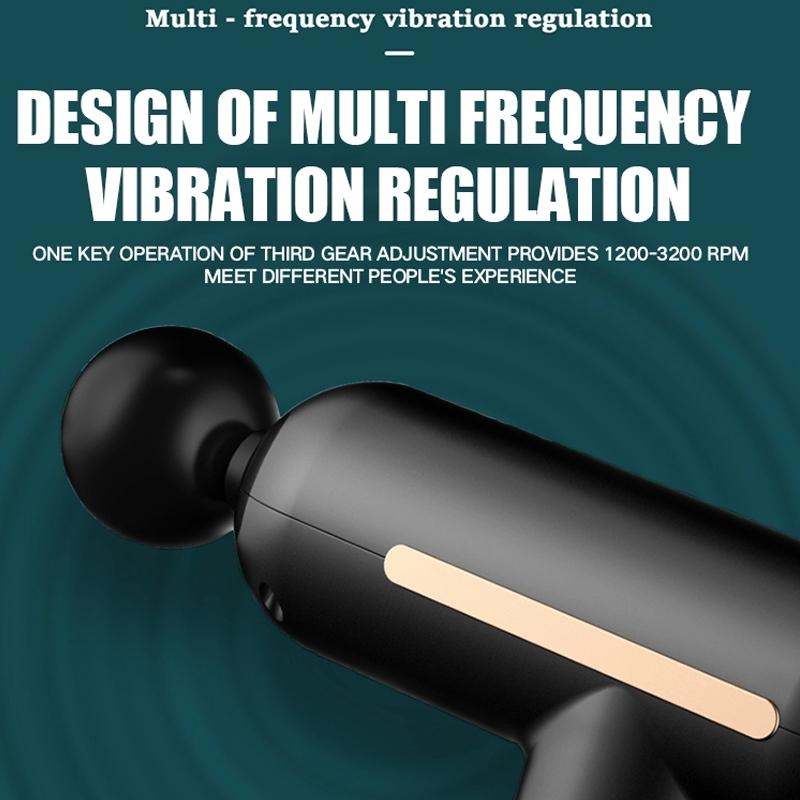 Adjustable Mini Electric Massage Gun With Usb Charging And Three-Speed Vibration