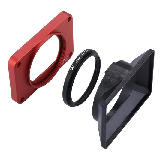 Sony Rx0 / Rx0 Ii Front Panel with Uv Filter and Sunshade - Red