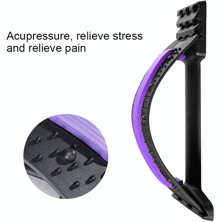 Back Pain Relief Device Lumbar Traction Stretcher - Black Red
