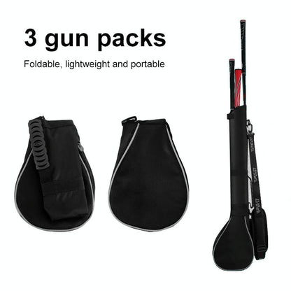 Portable Foldable Golf Ball Bag - Nylon - Black Red