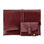 13.3 Inch Genuine Leather Laptop Bag With Power Adapter And Cable Winder - Rufous