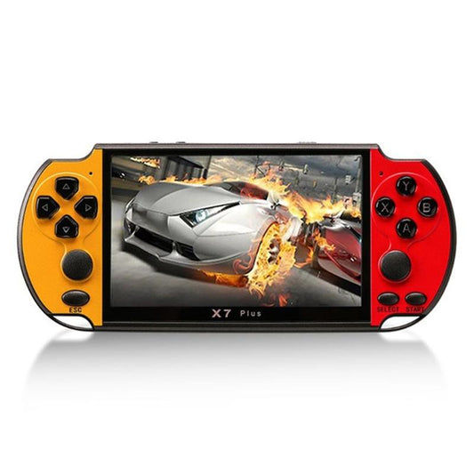 Retro Classic Handheld Game Console With 5.1 Hd Screen & 8G Memory - Supports Mp4 / Ebook - Yellow + Red
