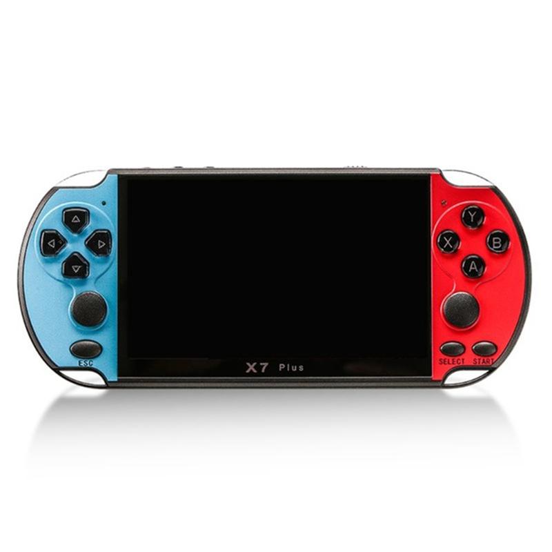 Retro Classic Handheld Game Console With 5.1 Hd Screen & 8G Memory - Supports Mp4 / Ebook - Yellow + Red