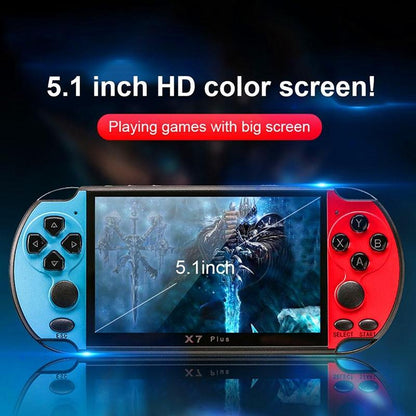Retro Classic Handheld Game Console With 5.1 Hd Screen & 8G Memory - Supports Mp4 / Ebook - Yellow + Red