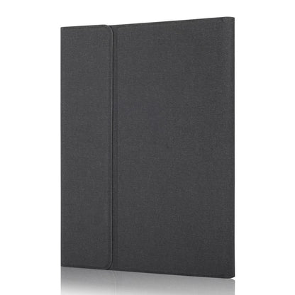 10.2 Ipad Keyboard Case With Touchpad Pen Slot & Bracket - Detachable Magnetic Silk Pattern Tpu - Black
