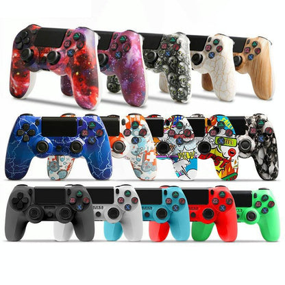 Wireless Bluetooth Game Controller for Ps4 with Dual Vibration and Light Strip - Star Red