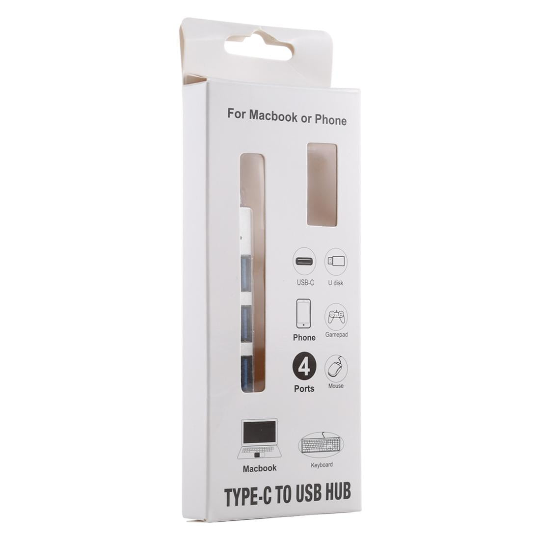 4-Port Usb-C Hub Adapter With Usb 3.0 - Silver
