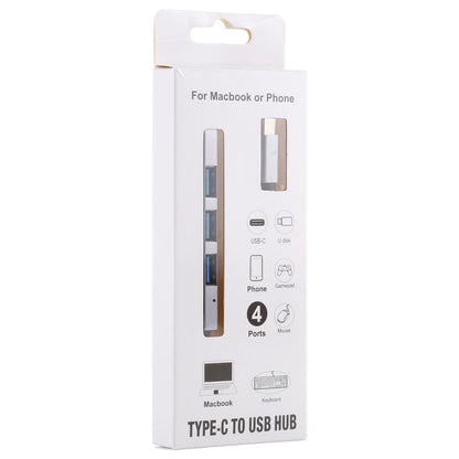 4-Port Usb-C Hub Adapter With Usb 3.0 - Silver