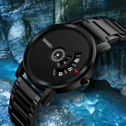 Stylish 30m Waterproof Quartz Watch with Stainless Steel Band - Silver