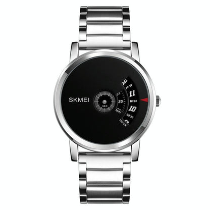 Stylish 30m Waterproof Quartz Watch with Stainless Steel Band - Silver