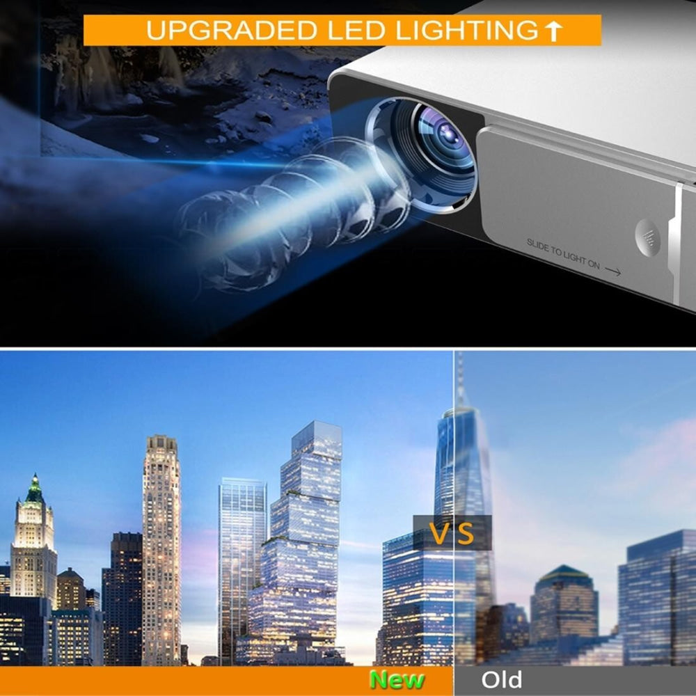 1080P Mini Theater Projector - 2000 Lumens Phone Version - Silver