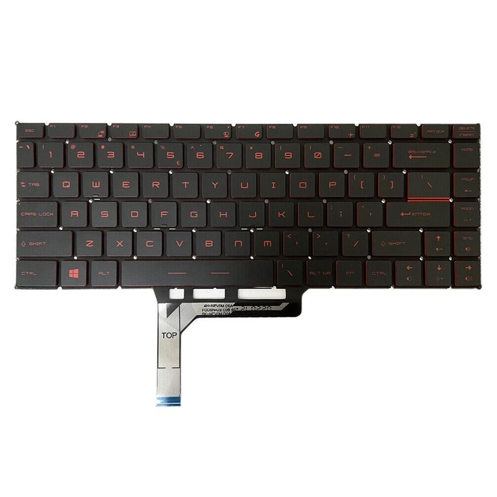 Backlit Laptop Keyboard for Msi Gs65 Series - us Version - Silver