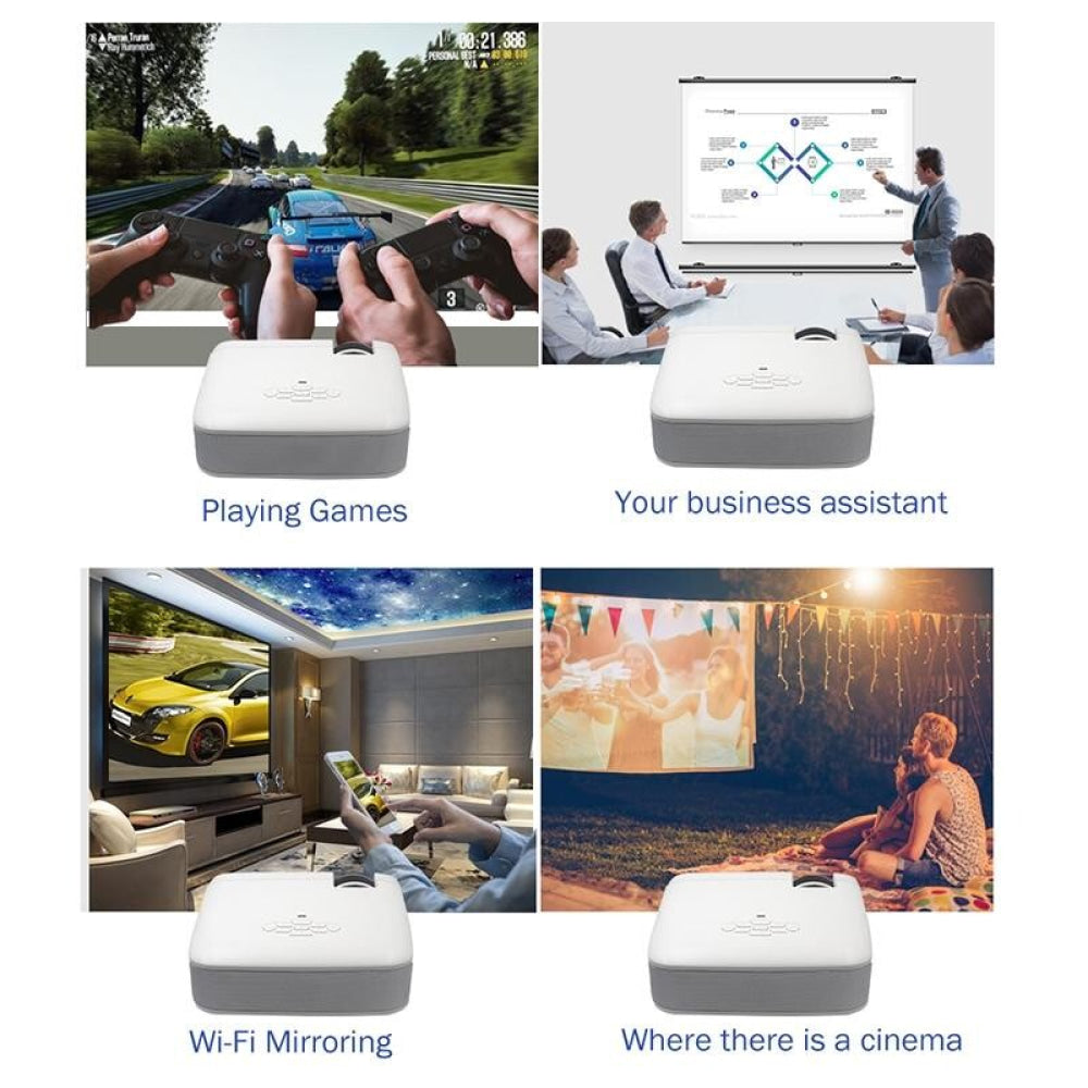 Portable Home Theater Projector - 1600 Lumens Hd Silver
